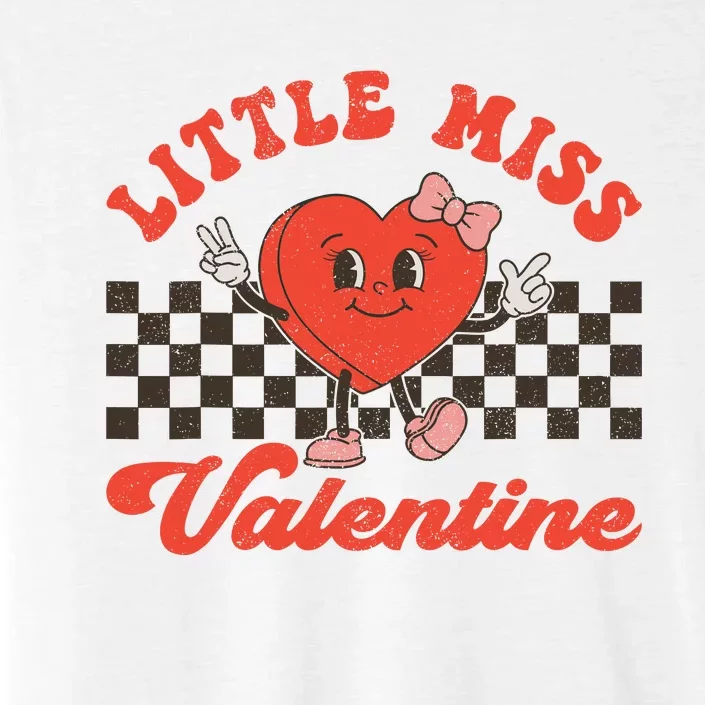 Retro Groovy Little Miss Valentine Love Vibes ChromaSoft Performance T-Shirt