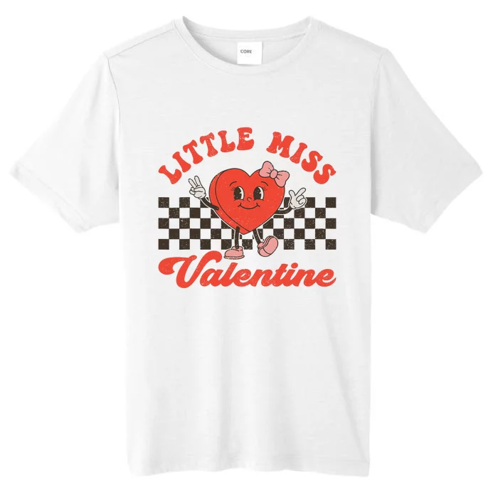 Retro Groovy Little Miss Valentine Love Vibes ChromaSoft Performance T-Shirt