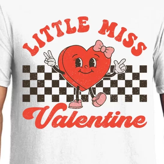 Retro Groovy Little Miss Valentine Love Vibes Pajama Set