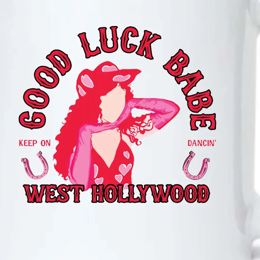 Retro Good Luck Babe Western Cowgirl Pony Club Disco Black Color Changing Mug