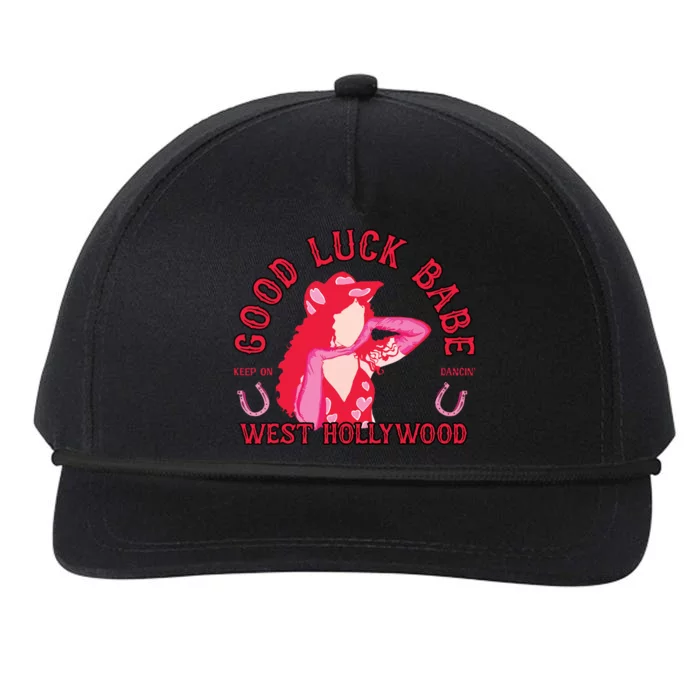 Retro Good Luck Babe Western Cowgirl Pony Club Disco Snapback Five-Panel Rope Hat