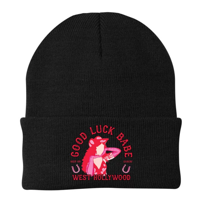 Retro Good Luck Babe Western Cowgirl Pony Club Disco Knit Cap Winter Beanie