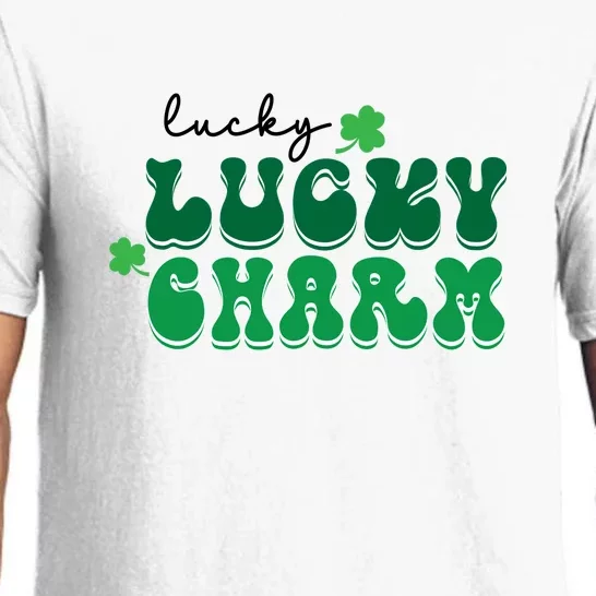 Retro Groovy Lucky Charm Funny St. Patricks Pajama Set