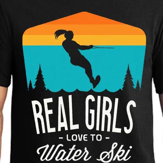 Real Girl Love To Water Ski Water Skiier Pajama Set