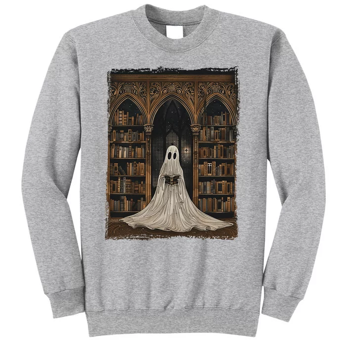 Reading Ghost Library Halloween Librarian Book Lovers Tall Sweatshirt