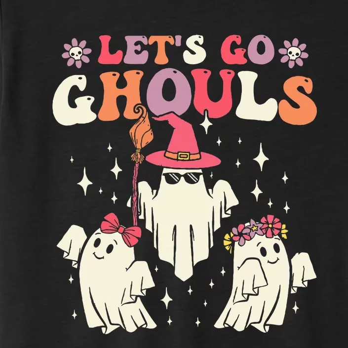 Retro Groovy Let's Go Ghouls Halloween Ghost Outfit Costume ChromaSoft Performance T-Shirt