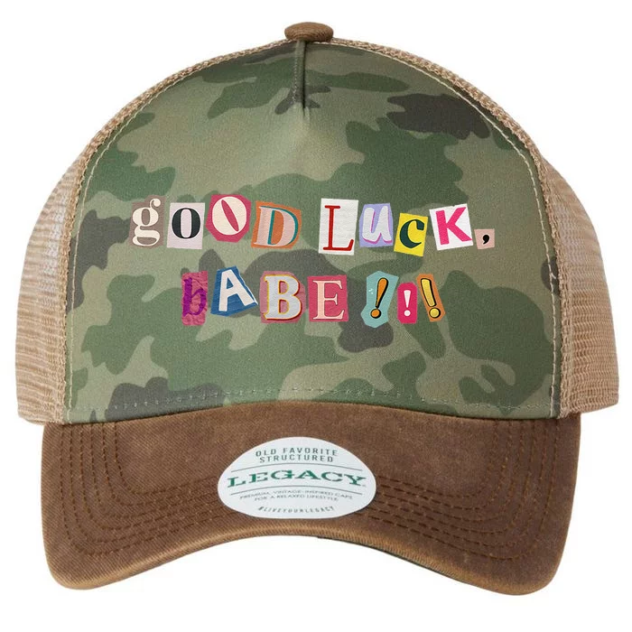 Retro Good Luck Babe Pin.K Cow Legacy Tie Dye Trucker Hat