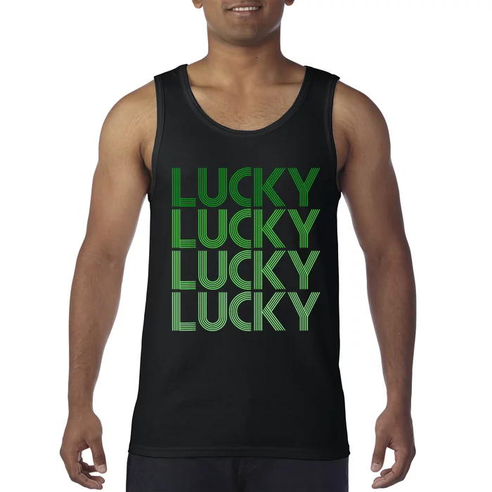 Retro Green Lucky Design For St. Particks Day Tank Top