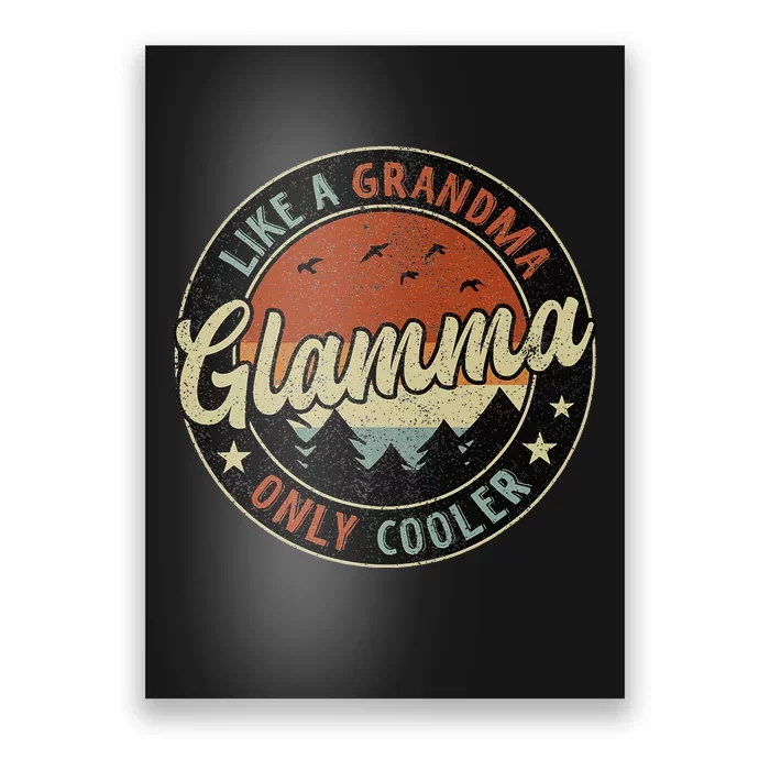 Retro Glamma Like A Grandma Only Cooler Mother's Day Poster