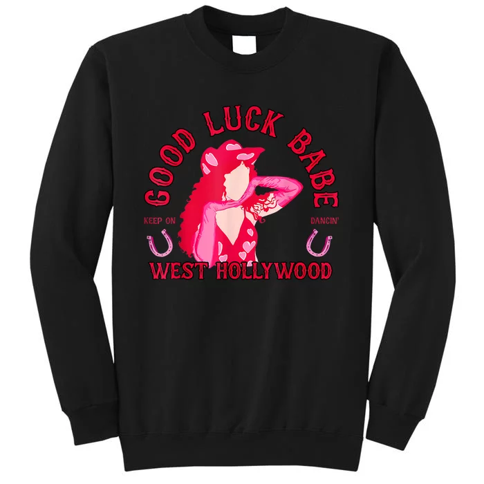 Retro Good Luck Babe Western Cowgirl Pony Club Disco Tall Sweatshirt