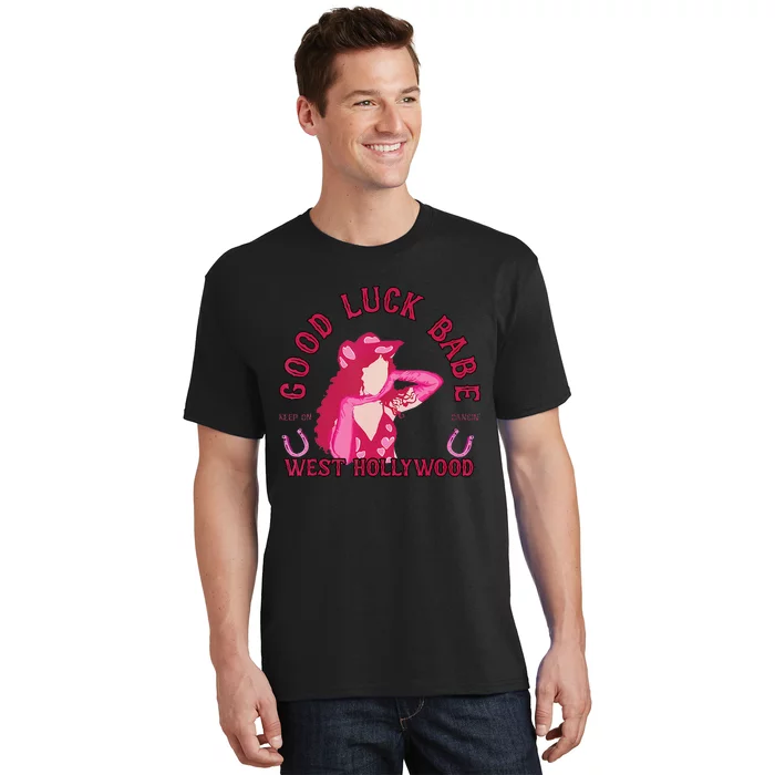 Retro Good Luck Babe Western Cowgirl Pony Club Disco Gift T-Shirt