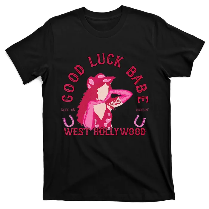 Retro Good Luck Babe Western Cowgirl Pony Club Disco Gift T-Shirt