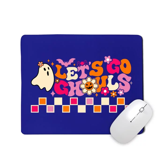 Retro Groovy Lets Go Ghouls Halloween Ghost Outfit Costumes Gift Mousepad