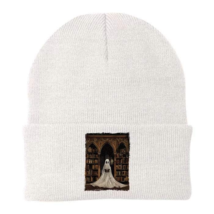 Reading Ghost Library Halloween Librarian Book Lovers Women Knit Cap Winter Beanie