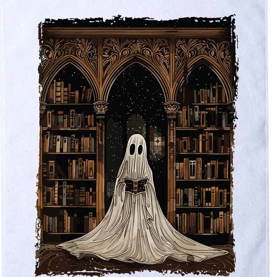 Reading Ghost Library Halloween Librarian Book Lovers Women Platinum Collection Golf Towel