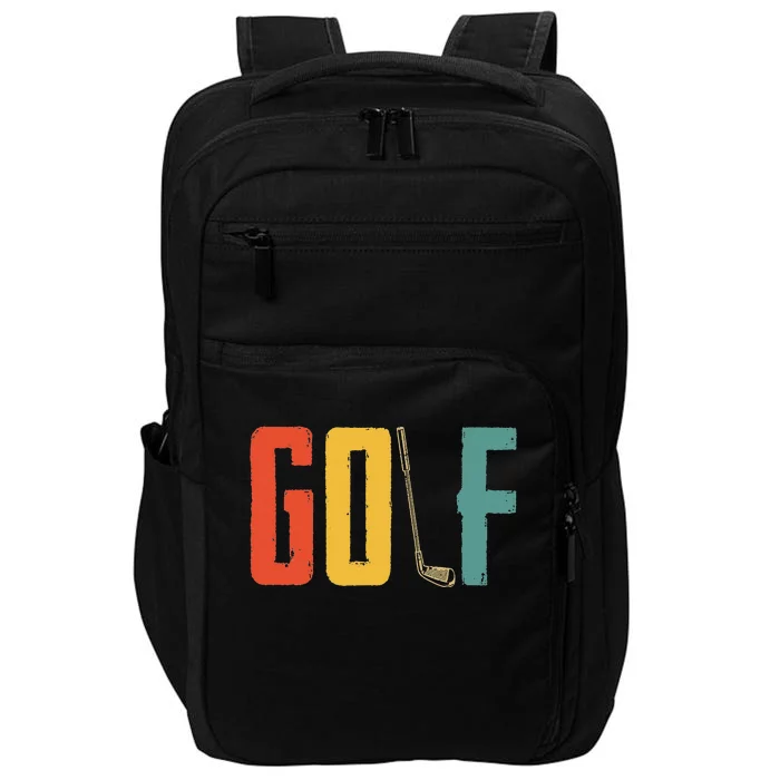 Retro Golf Lover Golfing Vintage Golfer Golf Golfing Impact Tech Backpack