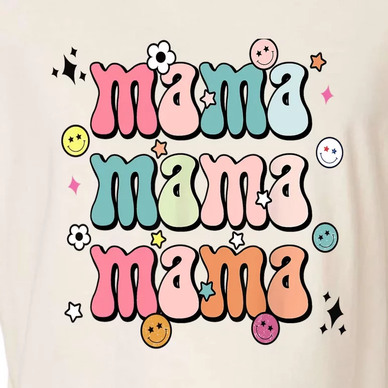 Retro Groovy Mama Matching Family Mother's Day Party Garment-Dyed Women's Muscle Tee