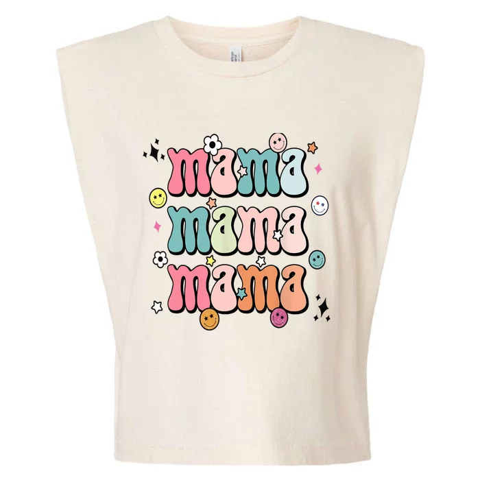 Retro Groovy Mama Matching Family Mother's Day Party Garment-Dyed Women's Muscle Tee