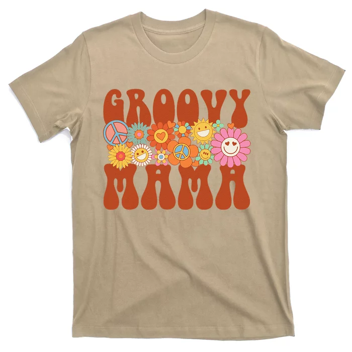 Retro Groovy Mama Matching Family Party Mother's Day T-Shirt