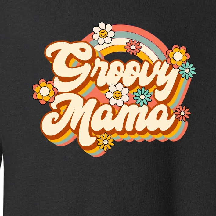 Retro Groovy Mama Family Birthday 60s 70s Hippie Costume Toddler Sweatshirt