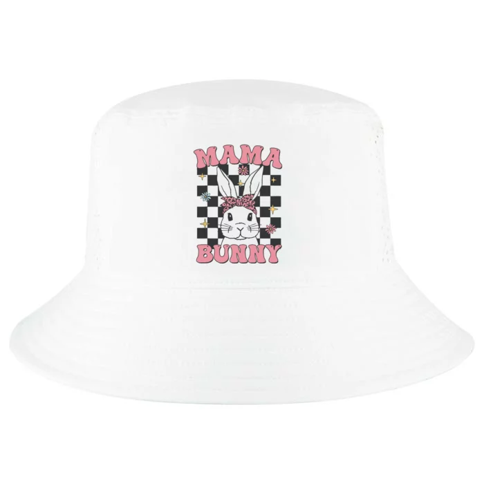 Retro Groovy Mama Bunny Matching Family Easter Mom Mother Cool Comfort Performance Bucket Hat