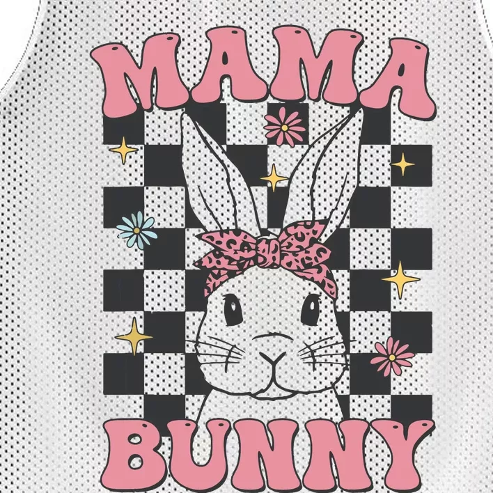 Retro Groovy Mama Bunny Matching Family Easter Mom Mother Mesh Reversible Basketball Jersey Tank