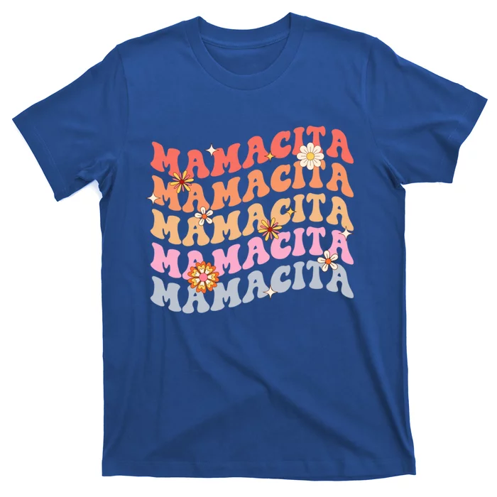 Retro Groovy Mamacita Cinco De Mayo Mexican Mom Fiesta Cool Gift T-Shirt