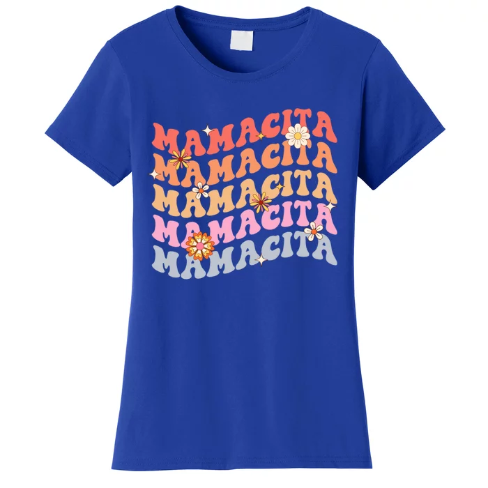 Retro Groovy Mamacita Cinco De Mayo Mexican Mom Fiesta Cool Gift Women's T-Shirt