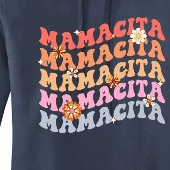 Retro Groovy Mamacita Cinco De Mayo Mexican Mom Fiesta Cool Gift Women's Pullover Hoodie