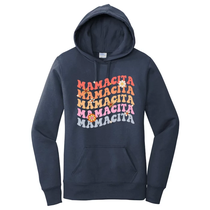 Retro Groovy Mamacita Cinco De Mayo Mexican Mom Fiesta Cool Gift Women's Pullover Hoodie