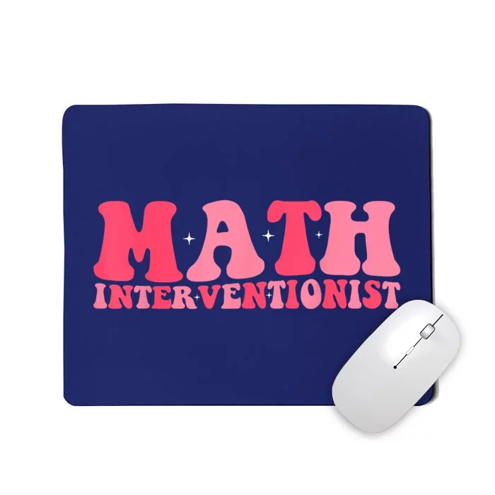 Retro Groovy Math Interventionist Teacher Math Intervention Mousepad