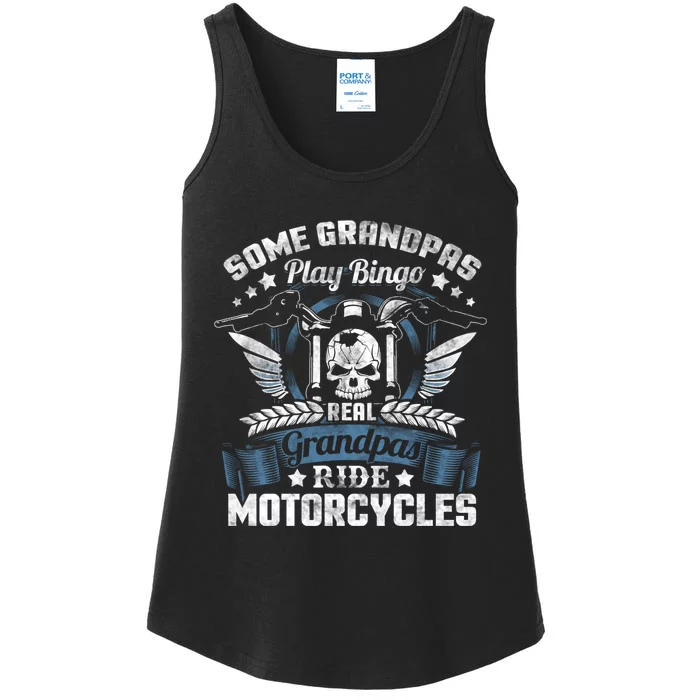 Real Grandpa Motorcycle Biker Gift Ladies Essential Tank