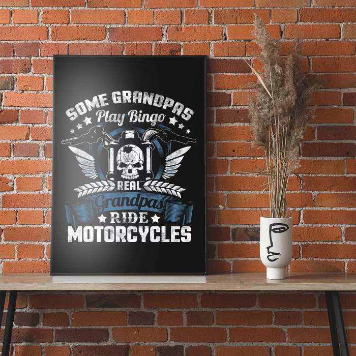 Real Grandpa Motorcycle Biker Gift Poster