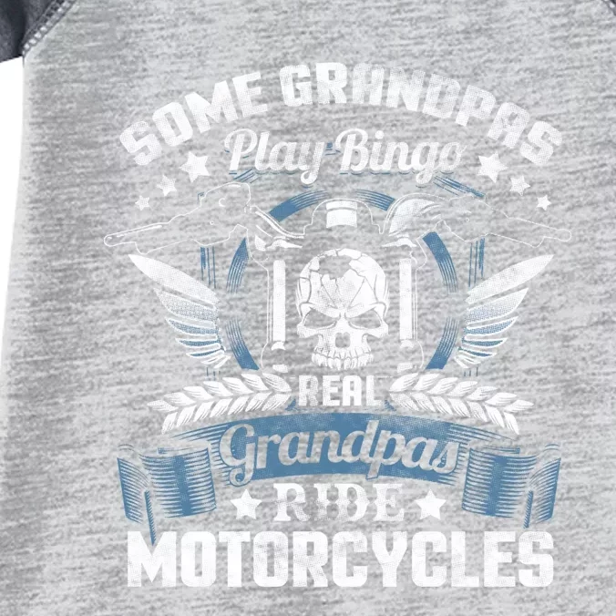 Real Grandpa Motorcycle Biker Gift Infant Baby Jersey Bodysuit