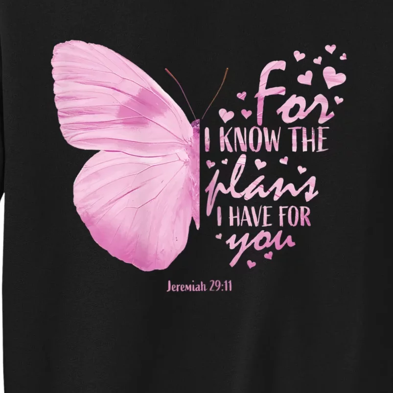 Religious Gifts Mom Women Christian Bible Verse Butterfly Tall Sweatshirt