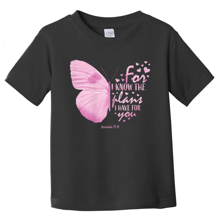 Religious Gifts Mom Women Christian Bible Verse Butterfly Toddler T-Shirt