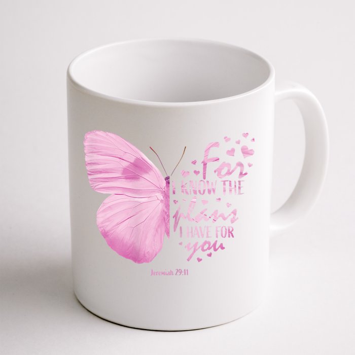 Religious Gifts Mom Women Christian Bible Verse Butterfly Front & Back Coffee Mug