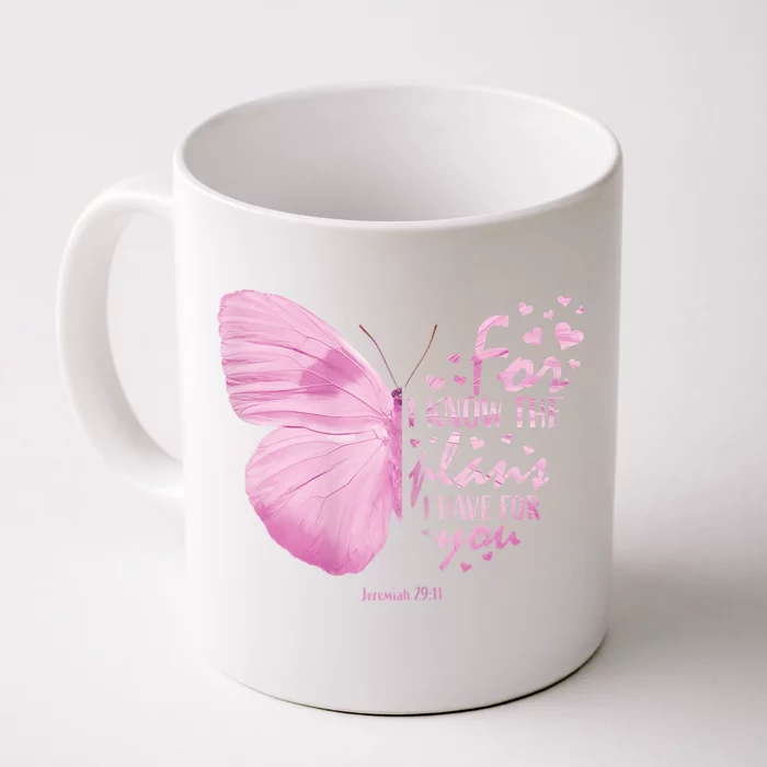 Religious Gifts Mom Women Christian Bible Verse Butterfly Front & Back Coffee Mug