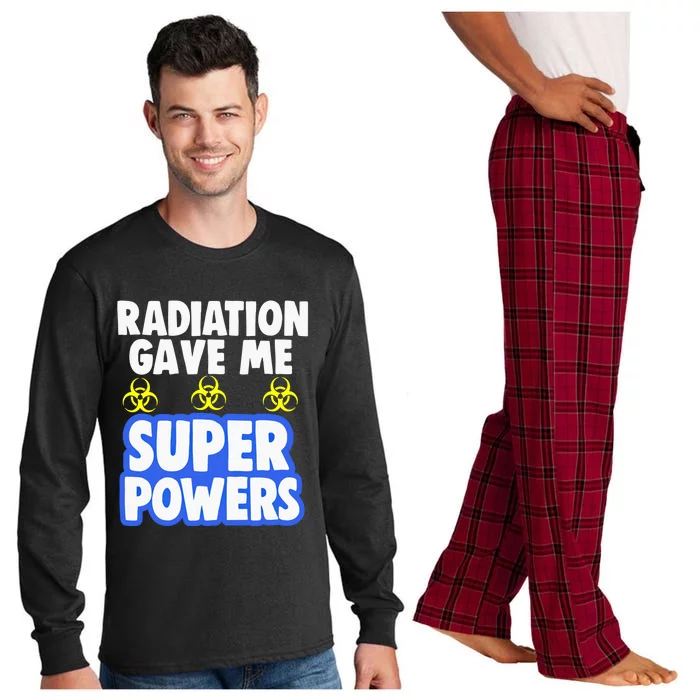 Radiation Gave Me Superpowers Funny Chemo Cancer Survivor Cool Gift Long Sleeve Pajama Set