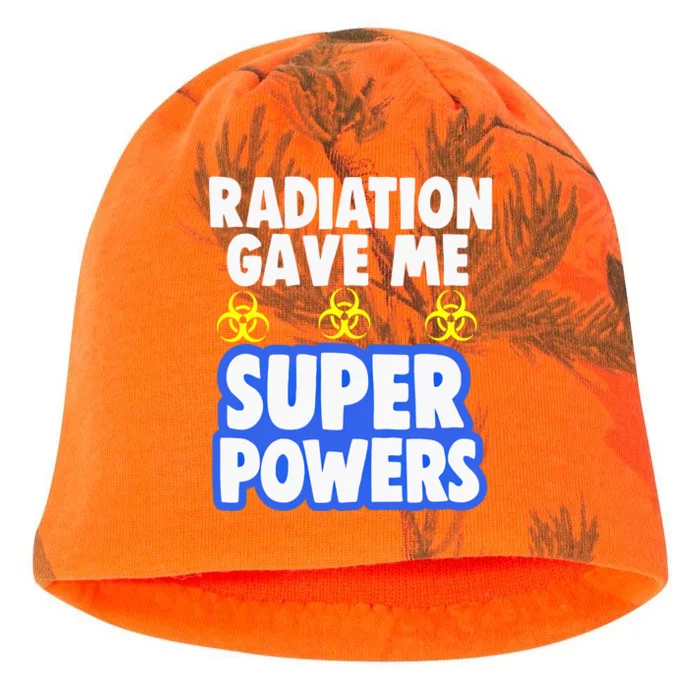 Radiation Gave Me Superpowers Funny Chemo Cancer Survivor Cool Gift Kati - Camo Knit Beanie