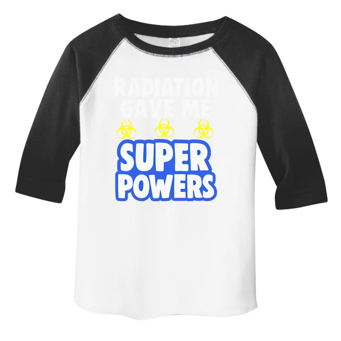 Radiation Gave Me Superpowers Funny Chemo Cancer Survivor Cool Gift Toddler Fine Jersey T-Shirt