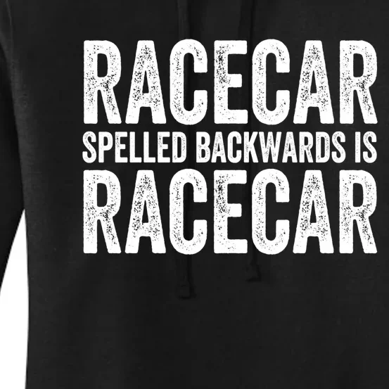 Racecar Gift Mechanic Fast Race Car Racing Funny Cute Gift Women's Pullover Hoodie