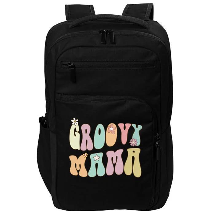 Retro Groovy Mama Birthday Mom Hippie Mothers Day Gift Impact Tech Backpack