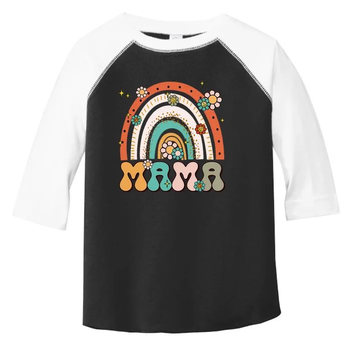 Retro Groovy Mama Matching Family Mother's Day Party Toddler Fine Jersey T-Shirt