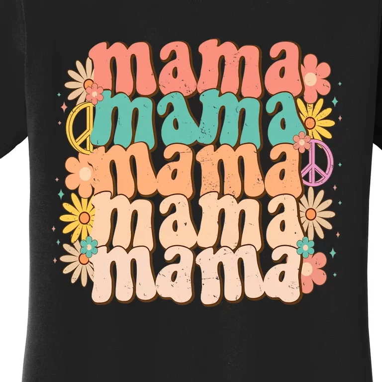 Retro Groovy Mama Matching Family Mother's Day Party Women's T-Shirt