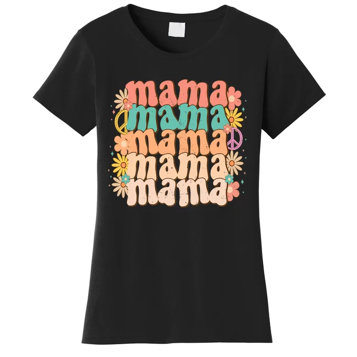 Retro Groovy Mama Matching Family Mother's Day Party Women's T-Shirt