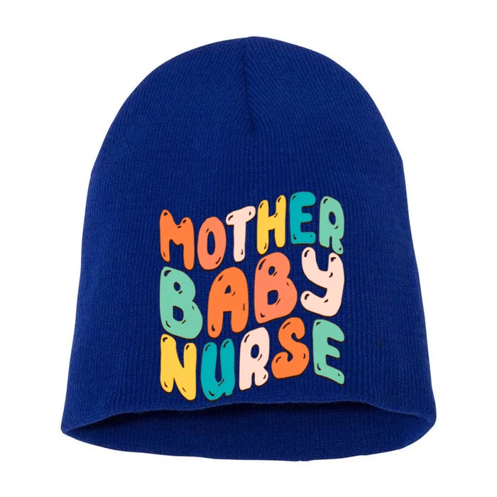 Retro Groovy Mother Nurse Funny For Mom Mother's Day Gift Short Acrylic Beanie