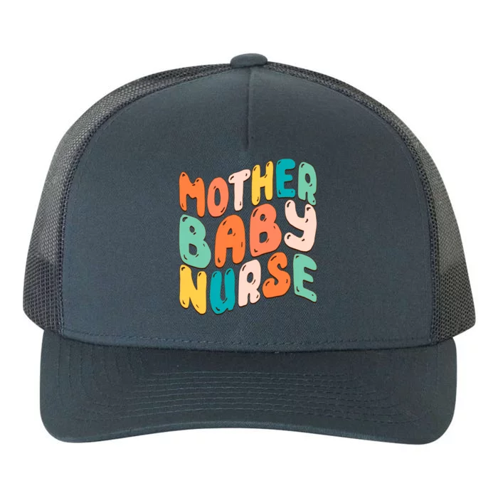 Retro Groovy Mother Nurse Funny For Mom Mother's Day Gift Yupoong Adult 5-Panel Trucker Hat