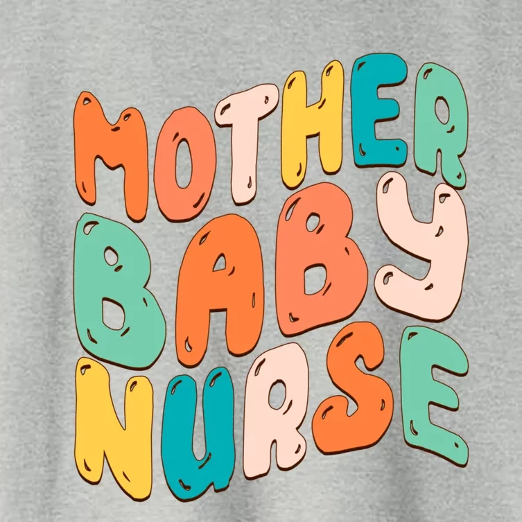 Retro Groovy Mother Nurse Funny For Mom Mother's Day Gift Women's Crop Top Tee