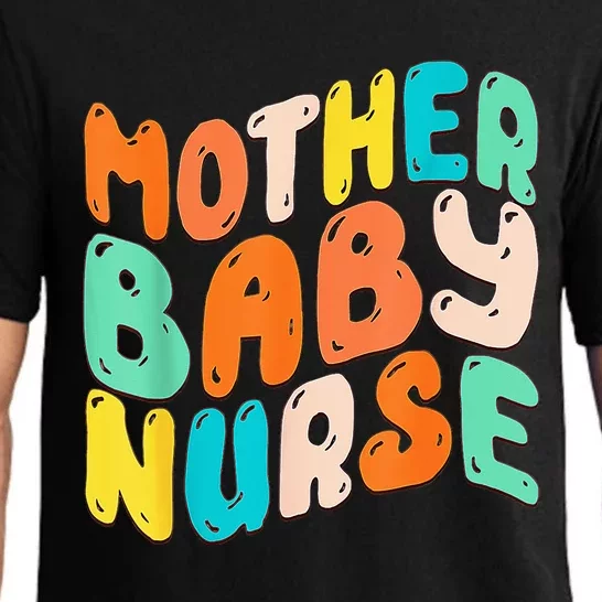 Retro Groovy Mother Baby Nurse Funny For Mom Mother's Day Pajama Set